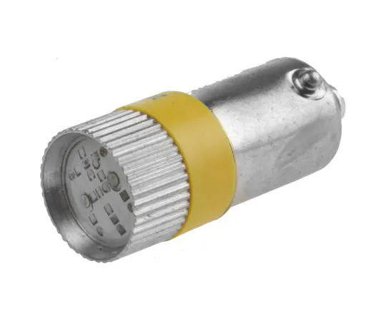 63-6587-12 LED Reflector Bulb, BA9s, Yellow, Multichip, 10mm dia., 24V dc 211-033