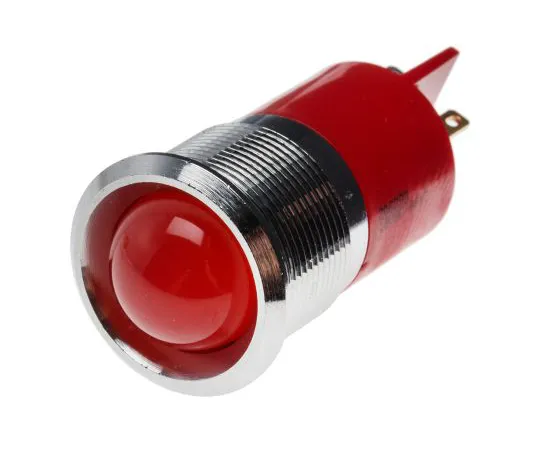 63-6583-14 RS PRO Red Indicator, 12 V dc, 22mm Mounting Hole Size, Solder Tab Termination 206-299