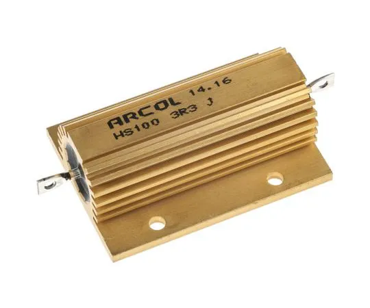 63-7347-40 Arcol HS100 Series Aluminium Ho***d Axial Wire Wound Panel Mount Resistor, 3.3Ω ±5% 100W HS100 3R3 J