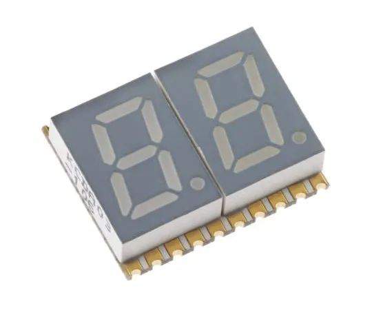 63-7353-53 KCDA03-106 Kingbright 2 Digit 7-Segment LED Display, CA Orange 46 mcd RH DP 7.6mm KCDA03-106