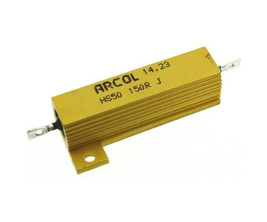 63-7349-63 Arcol HS50 Series Aluminium Ho***d Axial Wire Wound Panel Mount Resistor, 150Ω ±5% 50W HS50 150R J
