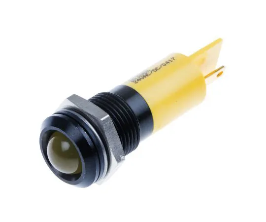 63-6581-51 RS PRO Yellow Indicator, 24 V dc, 14mm Mounting Hole Size, Tab Termination, IP67 203-868