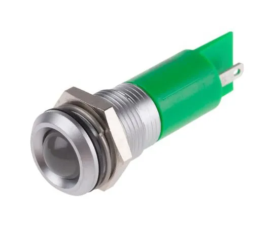 63-6583-61 RS PRO Green Indicator, 24 V ac/dc, 14mm Mounting Hole Size, Solder Tab Termination, IP67 206-924