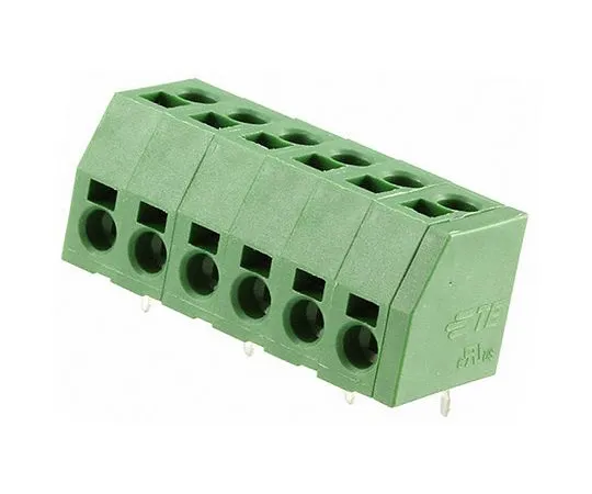 63-6880-87 Substrate Terminal Block 5mm Pitch 1 Row 6 Pole Green 1-2834014-6