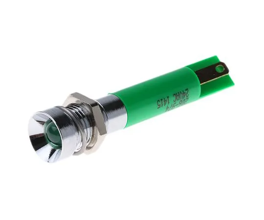 63-6583-69 RS PRO Green Indicator, 24 V ac, 8mm Mounting Hole Size, Solder Tab Termination 206-974