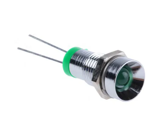 63-6584-50 RS PRO Green Indicator, 2 V dc, 8mm Mounting Hole Size, Solder Tab Termination 207-832