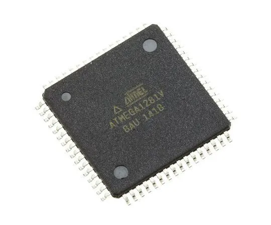 63-7014-95 Microchip, 8bit AVR Microcontroller, 8MHz, 128 kB Flash, 64-Pin TQFP ATMEGA1281V-8AU
