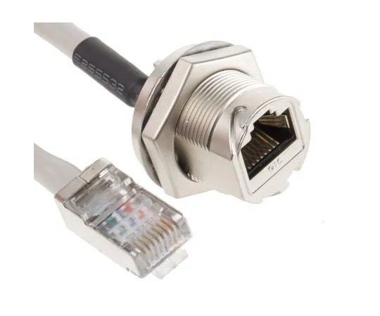 63-6780-74 RS PRO Grey Cat5e Cable Shielded, 200mm Male RJ45/Female RJ45 Terminated 111-6740