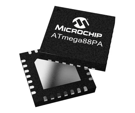 63-7022-77 Microchip Technology ATMEGA88V-10MU, 8bit AVR Microcontroller, 10MHz, 8 kB Flash, 32-Pin QFN/MLF ATMEGA88V-10MU
