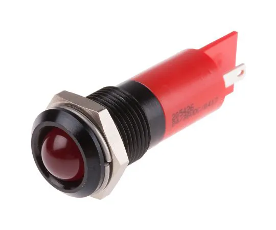63-6582-56 RS PRO Red Indicator, 24 → 36 V dc, 14mm Mounting Hole Size, Tab Termination 205-426