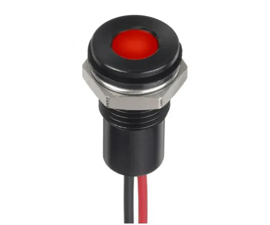 63-7027-76 RS PRO Red Indicator, 24 V dc, 8mm Mounting Hole Size, Lead Wires Termination, IP67 132-9153