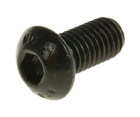 63-6612-78 RS PRO M8 x 16mm Hex Socket Button Screw Black, Self-Colour Steel 281-344