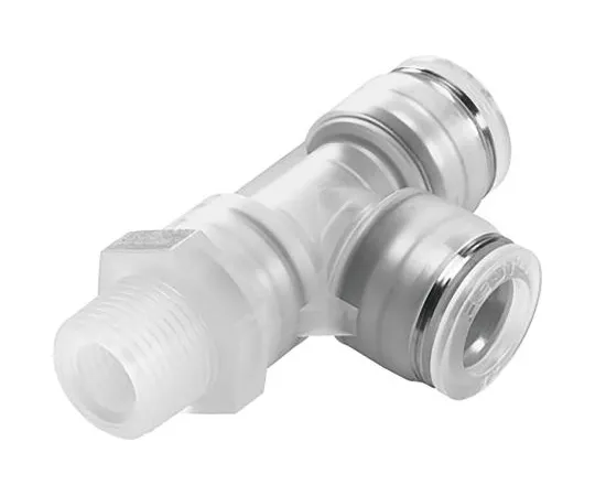 63-6996-31 Festo Pneumatic Tee Threaded-to-Tube Adapter, 10mm, 10 bar NPQP-LQ-R38-Q10-FD-P10