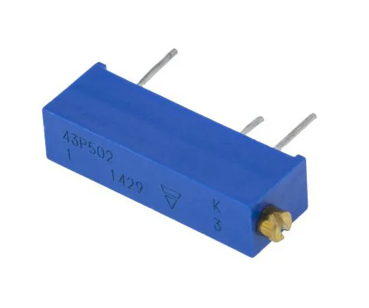 63-7349-69 5kΩ Through Hole Trimmer Potentiometer 0.5W Side Adjust Vishay 43P Series M43P502KB40