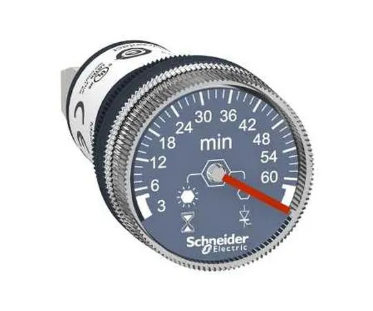 63-7038-60 Schneider Electric Single Timer Relay, Screw, 3 → 60 min, 110 → 230 V ac/dc XB5DTGM5
