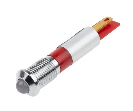 63-6587-52 RS PRO Red Indicator, 24 V ac/dc, 8mm Mounting Hole Size, Solder Tab Termination, IP67 211-516
