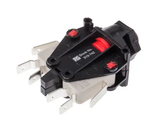 63-6618-44 RS PRO 687 Series Momentary Air Switch, 250mm Fly Lead, Panel Mounted 319-742