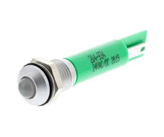 63-6582-24 RS PRO Green Indicator, 24 V ac/dc, 8mm Mounting Hole Size, Solder Tab Termination, IP67 204-934