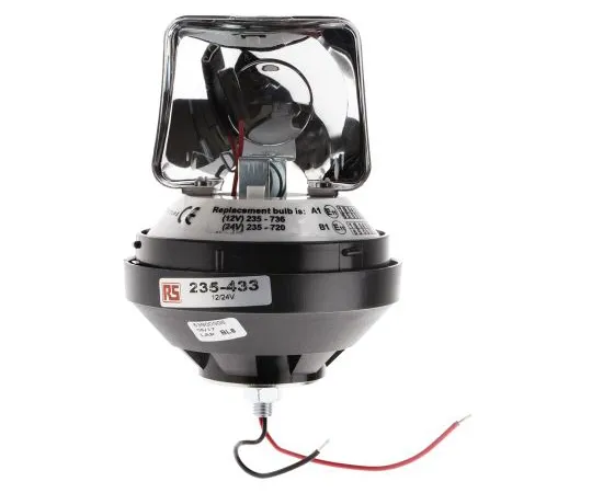 63-6600-20 RS PRO Incandescent Beacon, 12 V dc, 24 V dc, Rotating, Surface Mount 235-433