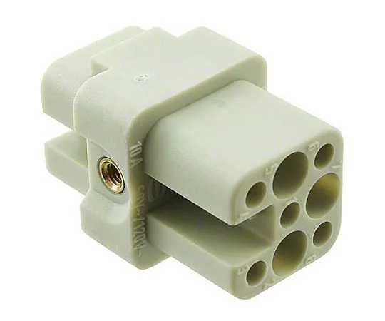 63-6767-83 Power Supply Connector Insert Han D Series Female 7 Pole 10 A 50 V ac, 120 V dc 09210073101