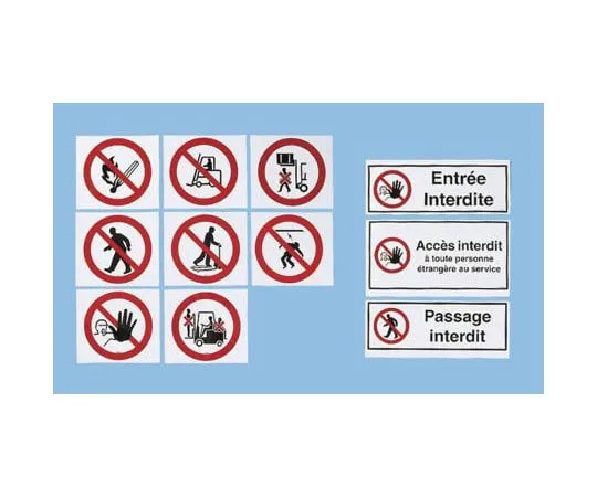 63-7331-54 PET No Entry Prohibition Sign, Entrée interdite, French 250900