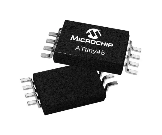 63-7029-16 Microchip Technology ATTINY45-20XU, 8bit AVR Microcontroller, 20MHz, 4 kB Flash, 8-Pin TSSOP ATTINY45-20XU
