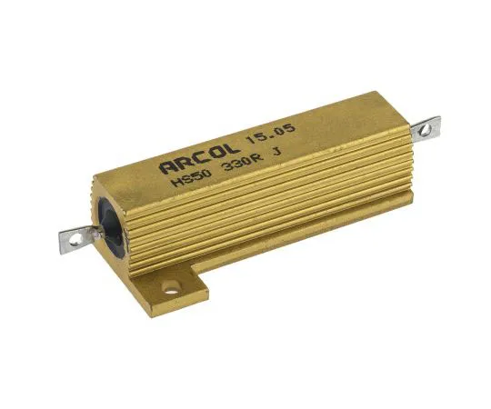 63-7349-64 Arcol HS50 Series Aluminium Ho***d Axial Wire Wound Panel Mount Resistor, 330Ω ±5% 50W HS50 330R J