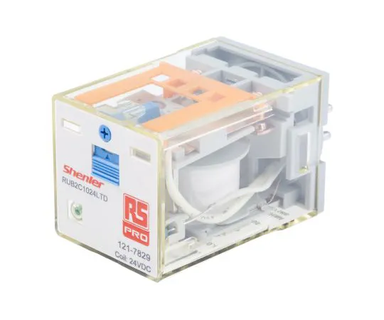 63-6809-05 RS PRO, 24V dc Coil Non-Latching Relay DPDT, 10A Switching Current Plug In, 2 Pole 121-7829