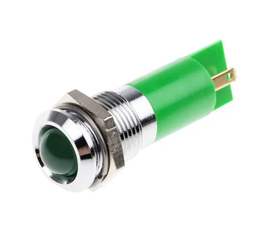 63-6582-80 RS PRO Green Indicator, 12 V ac, 14mm Mounting Hole Size, Solder Tab Termination 205-864