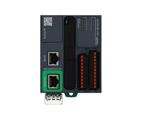 63-6973-22 Schneider Electric Modicon M221 PLC CPU, Ethernet Networking Mini USB B Interface, 256 kB Program Capacity, 8 Inputs, 8 TM221ME16TG