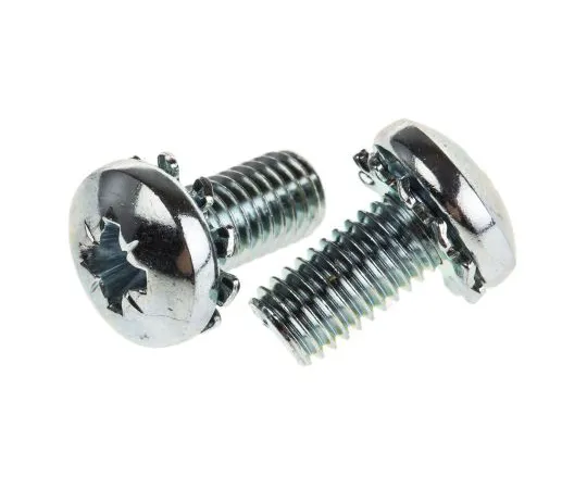 63-6611-68 RS PRO M5 x 10mm Zinc Plated Steel Pan Head Sems Screw, External Tooth Washer 278-736