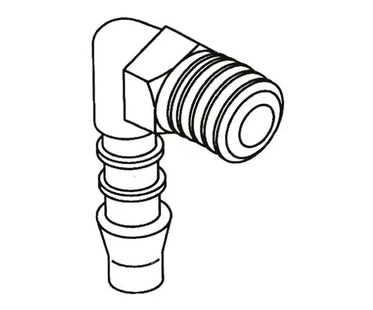 63-6729-40 Elbow Male Hose Coupling 3/8in, 3/8 in BSP Male, Nylon 795-269