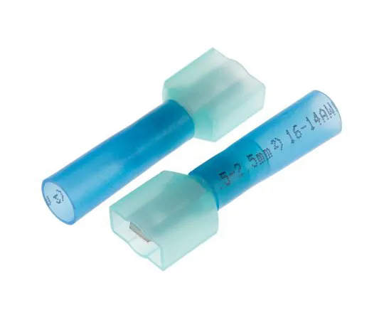 63-6977-87 RS PRO, Blue Insulated Crimp Tab Terminal, 1.5mm² to 2.5mm², 16AWG to 14AWG, 6.35 x 0.8mm 125-1978