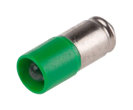 63-6581-26 LED Reflector Bulb, Midget Groove, Green, Single Chip, 6mm dia., 24V ac/dc 203-600
