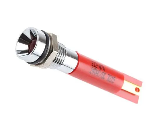 63-6588-23 RS PRO Red Indicator, 24 V ac/dc, 8mm Mounting Hole Size, Solder Tab Termination, IP67 212-474
