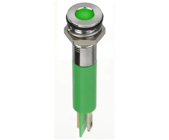 63-7039-62 RS PRO Green Indicator, 2 V dc, 8mm Mounting Hole Size, Faston, Solder Lug Termination, IP67 134-5535