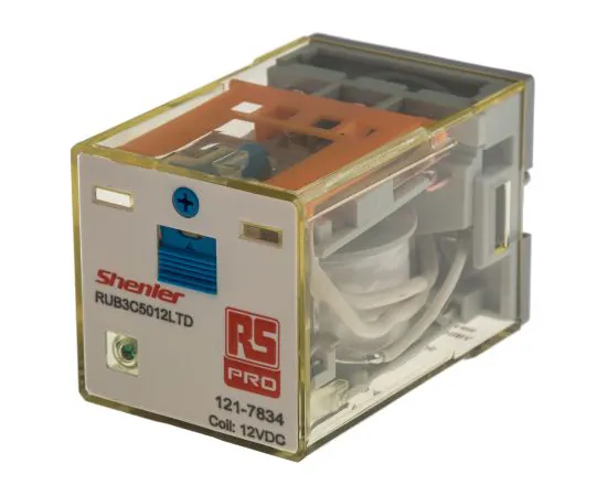 63-6809-07 RS PRO, 12V dc Coil Non-Latching Relay 3PDT, 10A Switching Current Plug In, 3 Pole 121-7834