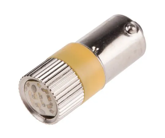 63-6583-33 LED Reflector Bulb, BA9s, Yellow, Multichip, 10mm dia., 12V ac/dc 206-520