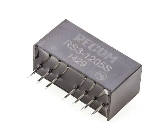 63-7350-04 Recom RS3 3W Isolated DC-DC Converter Through Hole, Voltage in 9 → 18 V dc, Voltage out 5V dc RS3-1205S