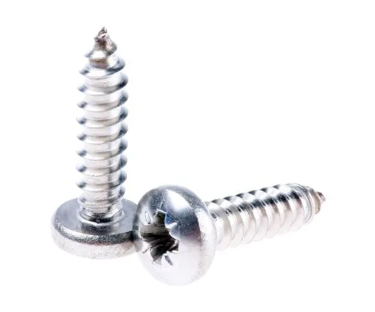 63-6694-03 RS PRO Plain Stainless Steel Pan Head Self Tapping Screw, N°No. 10 x 3/4in Long 19mm Long 521-664