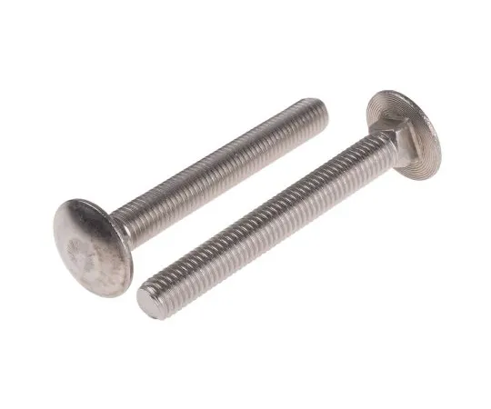 63-6833-72 Plain Stainless Steel Coach Bolt, M10 x 80mm 122-4440
