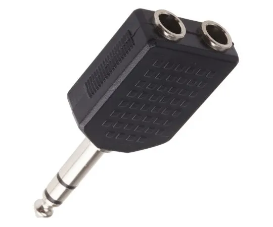 63-6627-94 RS PRO AV Adapter, Female 1/4 in Stereo to Male 1/4 in Stereo 392-586