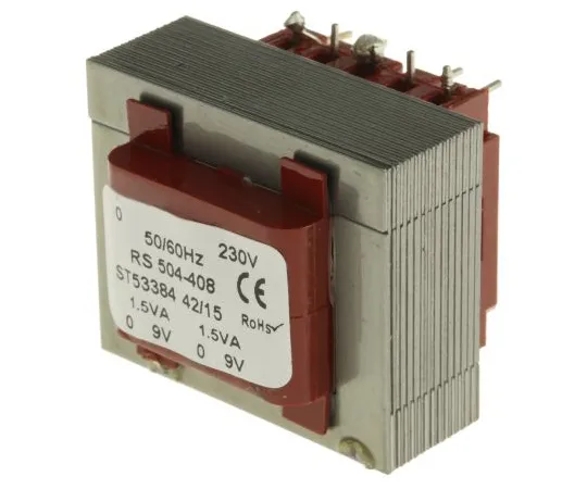 63-6680-31 9V ac 2 Output Through Hole PCB Transformer, 3VA 504-408