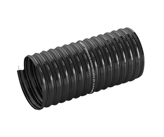 63-6994-15 Merlett Plastics PVC 5m Long Black Flexible Ducting Reinforced, 76mm B*** Radius , Applications Air, Chips, Dust, Gas 9130090767601
