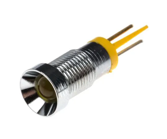 63-6583-08 RS PRO Yellow Indicator, 2 V dc, 8mm Mounting Hole Size, Solder Tab Termination 206-227