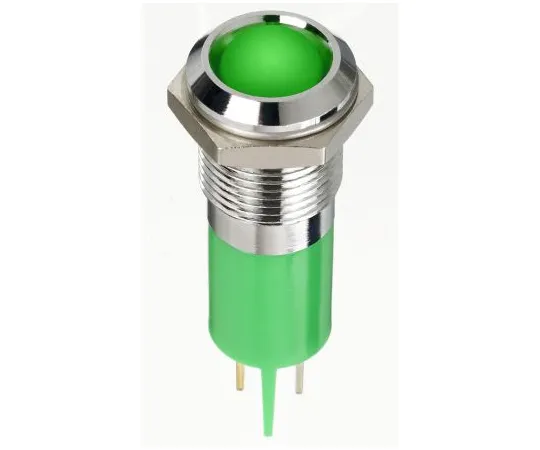 63-7039-71 RS PRO Green Indicator, 12 V dc, 14mm Mounting Hole Size, Faston, Solder Lug Termination, IP67 134-5544