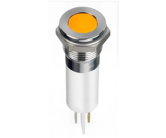 63-6950-61 RS PRO Orange Indicator, 24 V dc, 12mm Mounting Hole Size, Faston, Solder Lug Termination, IP67 124-6420
