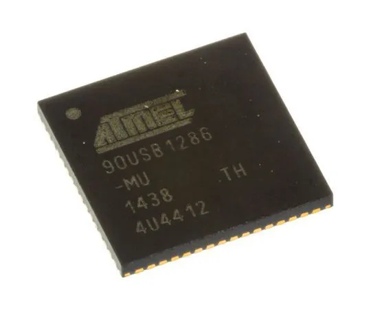 63-7014-41 Microchip, 8bit AVR Microcontroller, 16MHz, 128 kB Flash, 64-Pin QFN AT90USB1286-MU