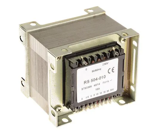 63-6679-83 RS PRO 240VA 1 Output Chassis Mounting Transformer, 4.5V ac, 6V ac, 9V ac, 12V ac, 18V ac, 20V ac, 24V ac 504-010
