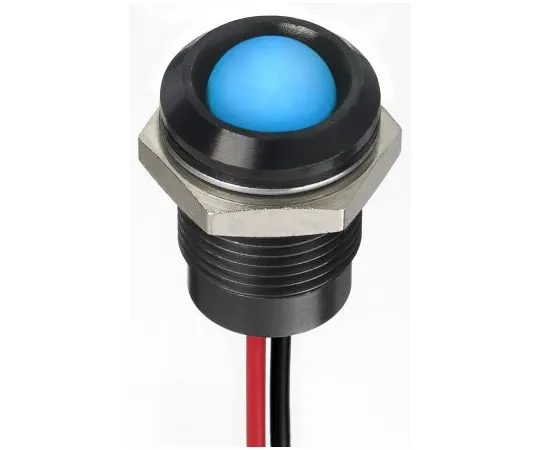 63-7021-28 RS PRO Blue Indicator, 12 V dc, 14mm Mounting Hole Size, Lead Wires Termination, IP67 130-2276